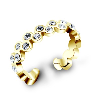 Gold Plated Shining Rhinestone Ear Cuff EC-770-GP